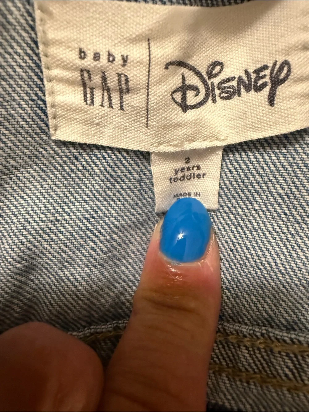 Baby Gap Mickey Mouse Denim Jacket , toddler , sz 2